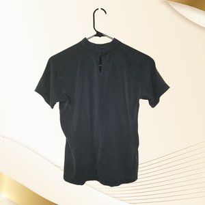 Out of the Blue - Black Color Silken Blouse, Large